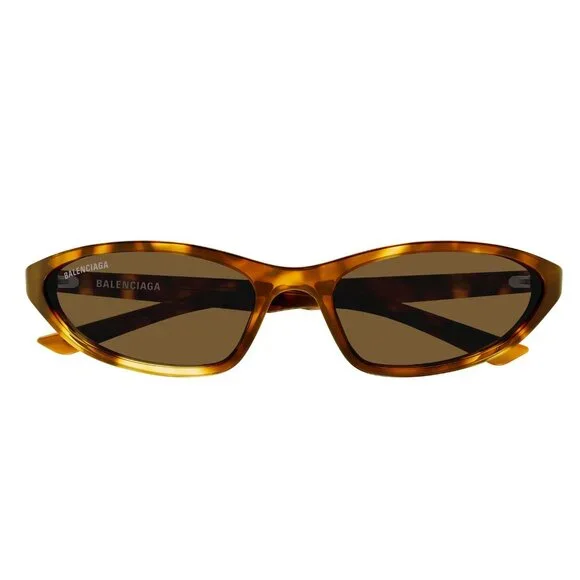 NWT BALENCIAGA SUNGLASSES UNISEX HAVANA BROWN OVAL EYEWEAR  display picture 2